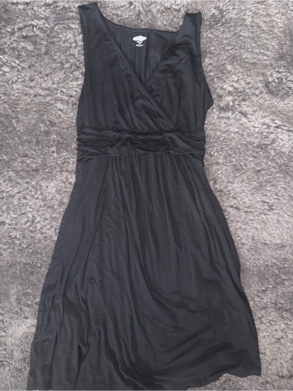 Old Navy Black Sleeveless Maternity Wrap-Front Dress
